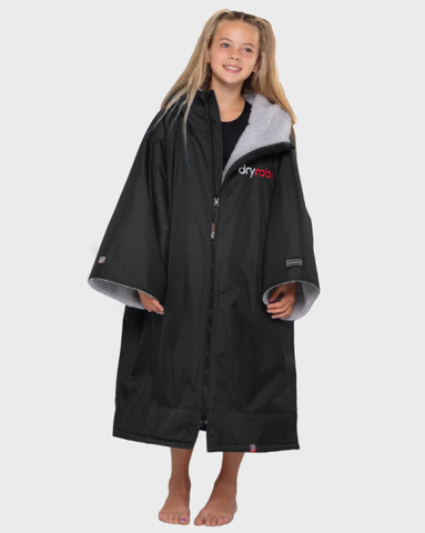 Dryrobe Advance Kids Shortsleeve Black Grey